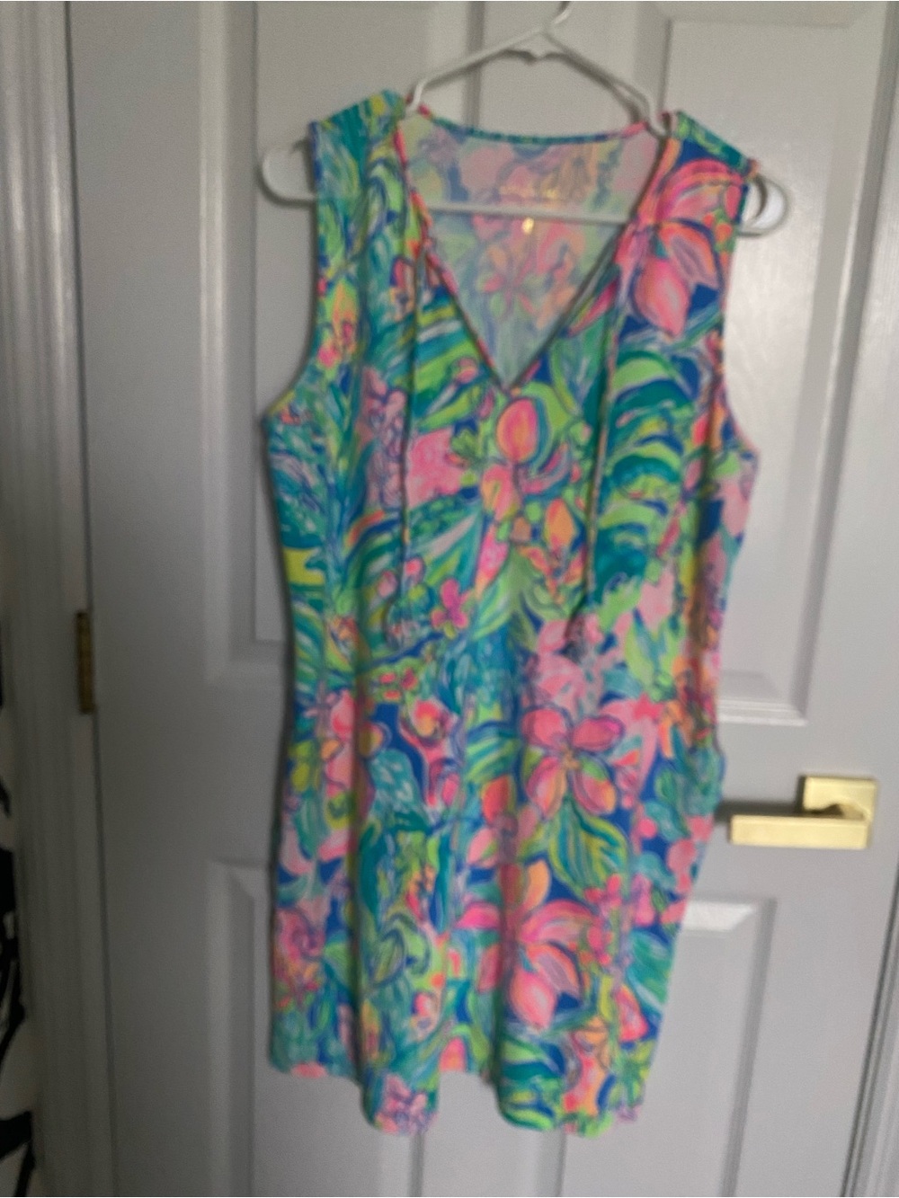 Lilly Pulitzer Sleeveless Floral One-Piece in Pink, Green & Blue